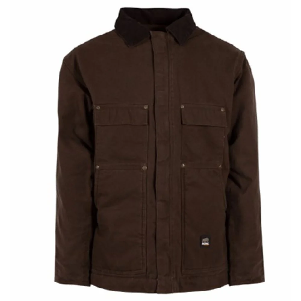 Berne Heartland Washed Chore Coat for Men - Bark - 3XLT - Image 2