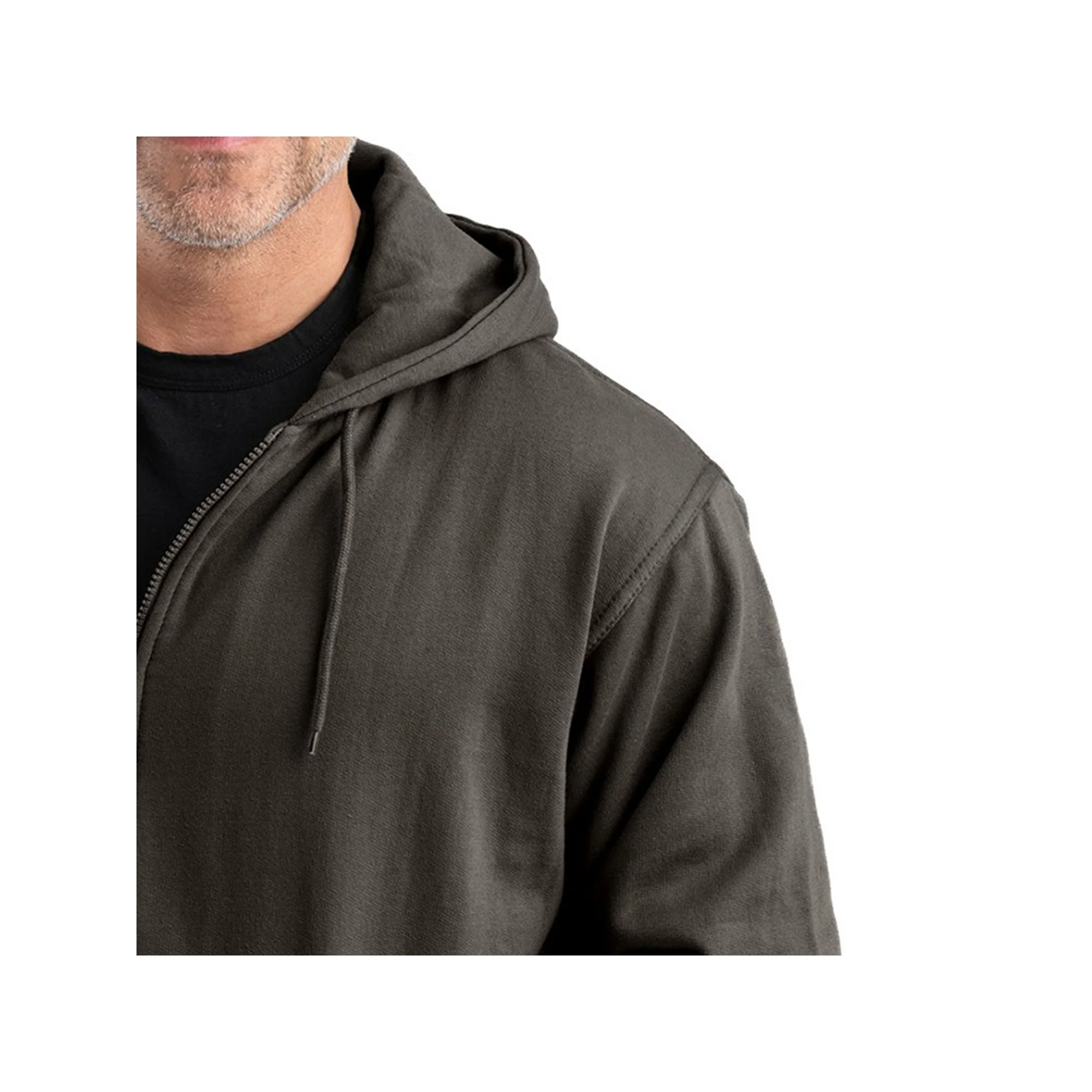 Berne SZ101CHR480 Heritage Thermal-Lined Full-Zip Hooded Sweatshirt, XL, Charcoal - Image 3