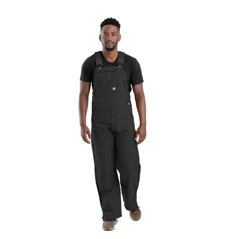 Berne Heritage Unlined Duck Bib Overalls Black 36 x 30