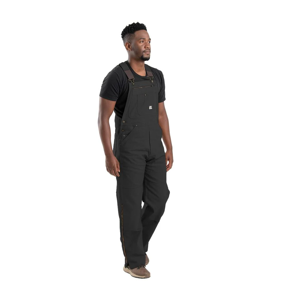 Berne Heritage Unlined Duck Bib Overalls Black 36 x 30 - Image 3