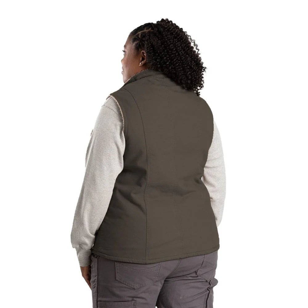 Berne Sherpa-Lined Softstone Duck Vest for Ladies - Tuscan - S - Image 4