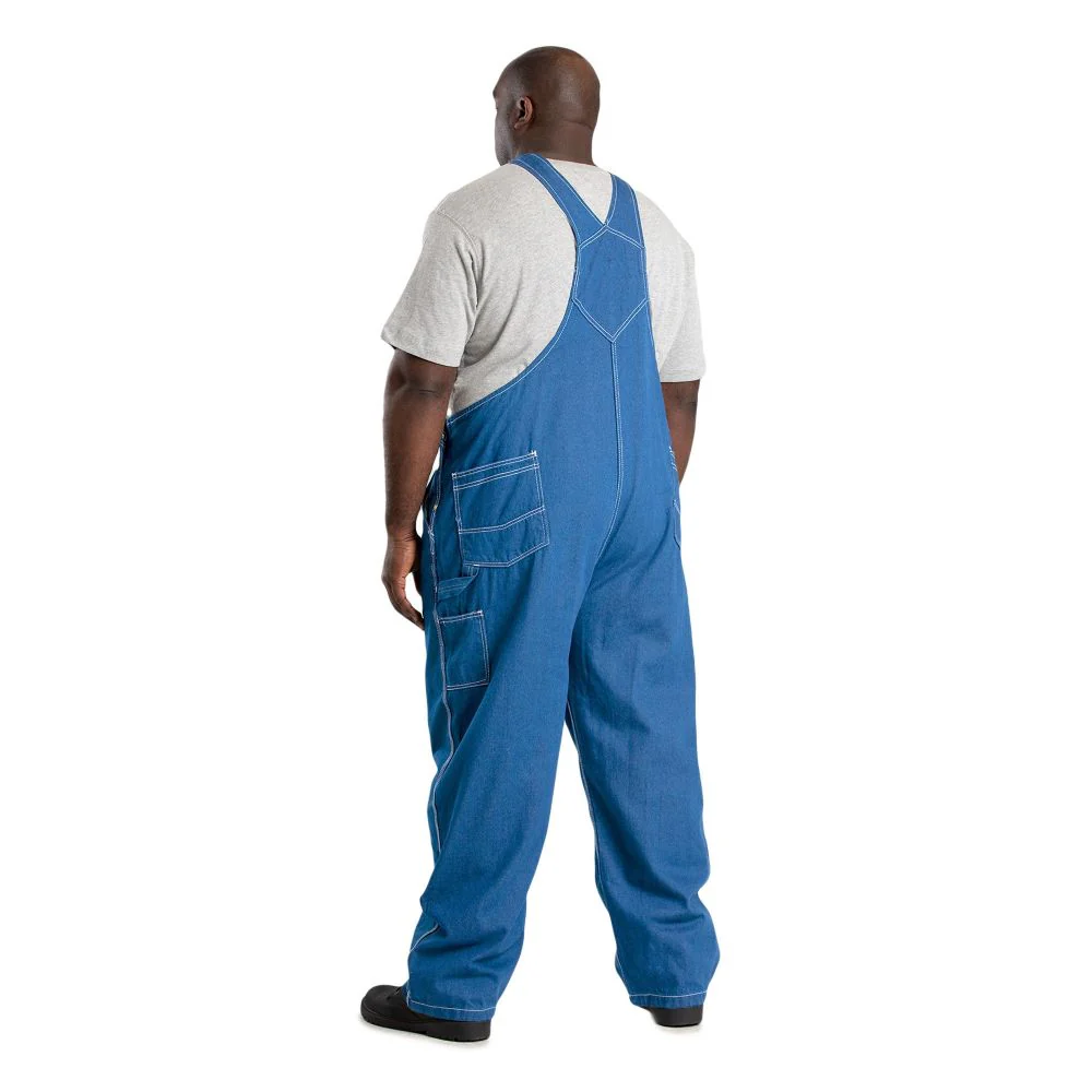 Berne Vintage Unlined Washed Denim Bib Overalls - Light Denim - 46x34 - Image 5