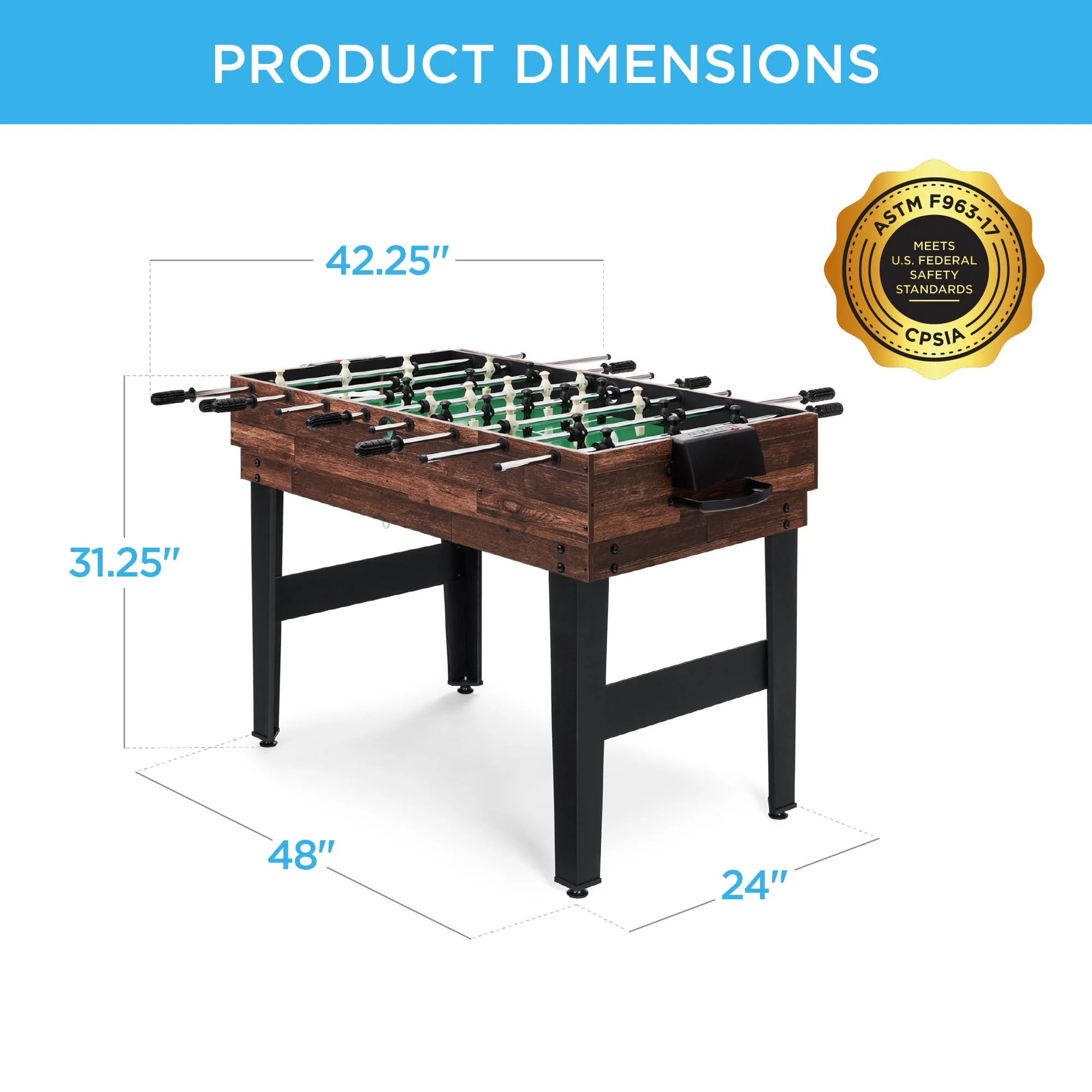 Best Choice Products 10-in-1 Combo Game Table Set, 2x4 ft, Walnut - Image 3