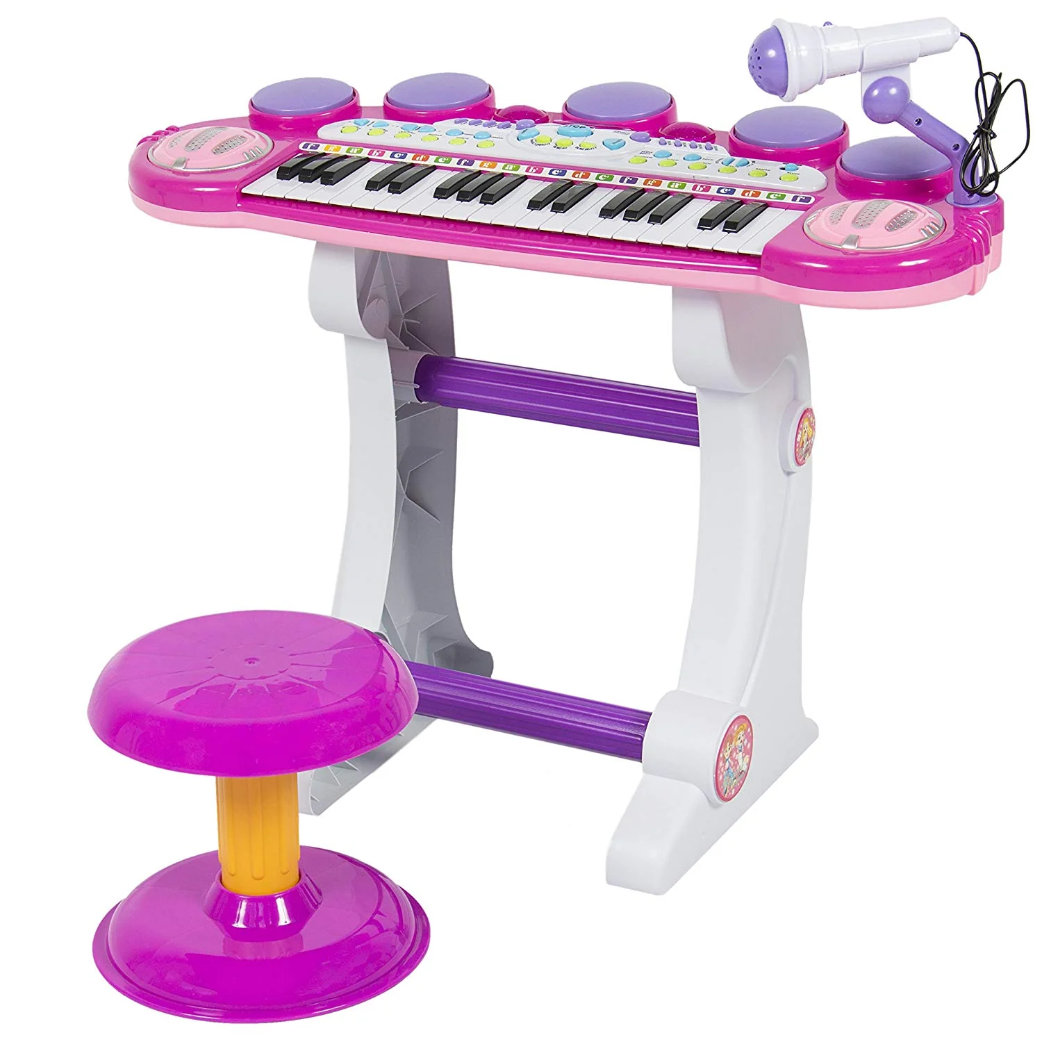 Best Choice Products SKY2018 Musical Kids Electronic Keyboard 37 Key Piano W/ Microphone, Pink