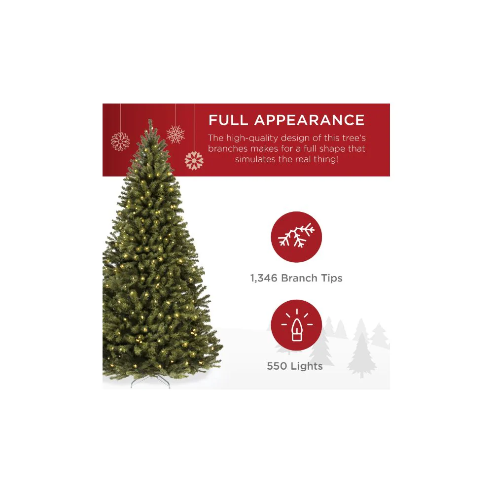 Best Choice Products SKY2888 7.5ft Pre-Lit Spruce Artificial Christmas Tree w/ Easy Assembly, Metal Hinges & Foldable Base - Image 2