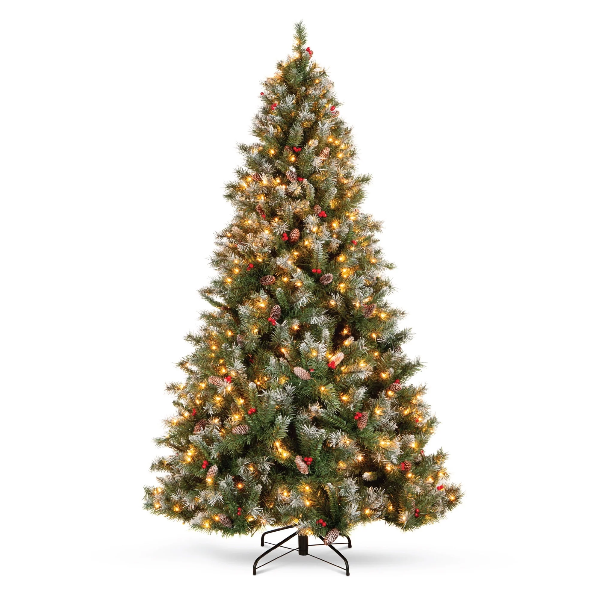 Best Choice Products SKY5880 6ft Pre-Lit Pre-Decorated Holiday Christmas Tree w/ 818 Flocked Tips, 250 Lights, Base