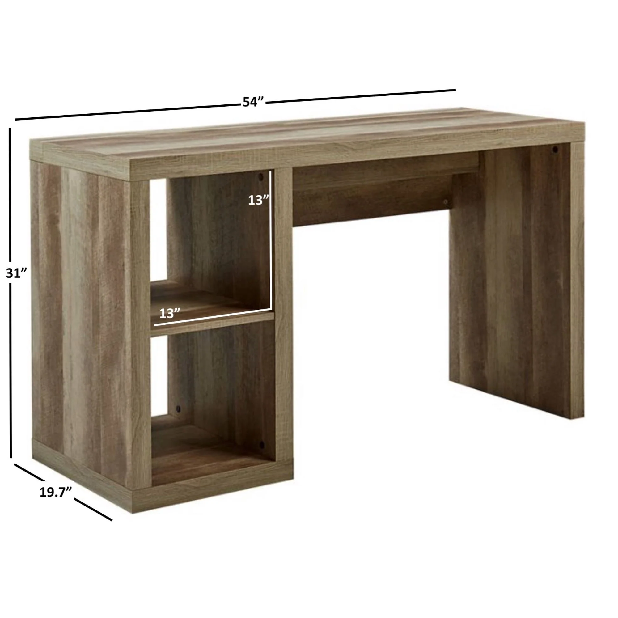 Better Homes & Gardens BH16-084-599-04 Cube Storage Office Desk, Weathered - Image 3