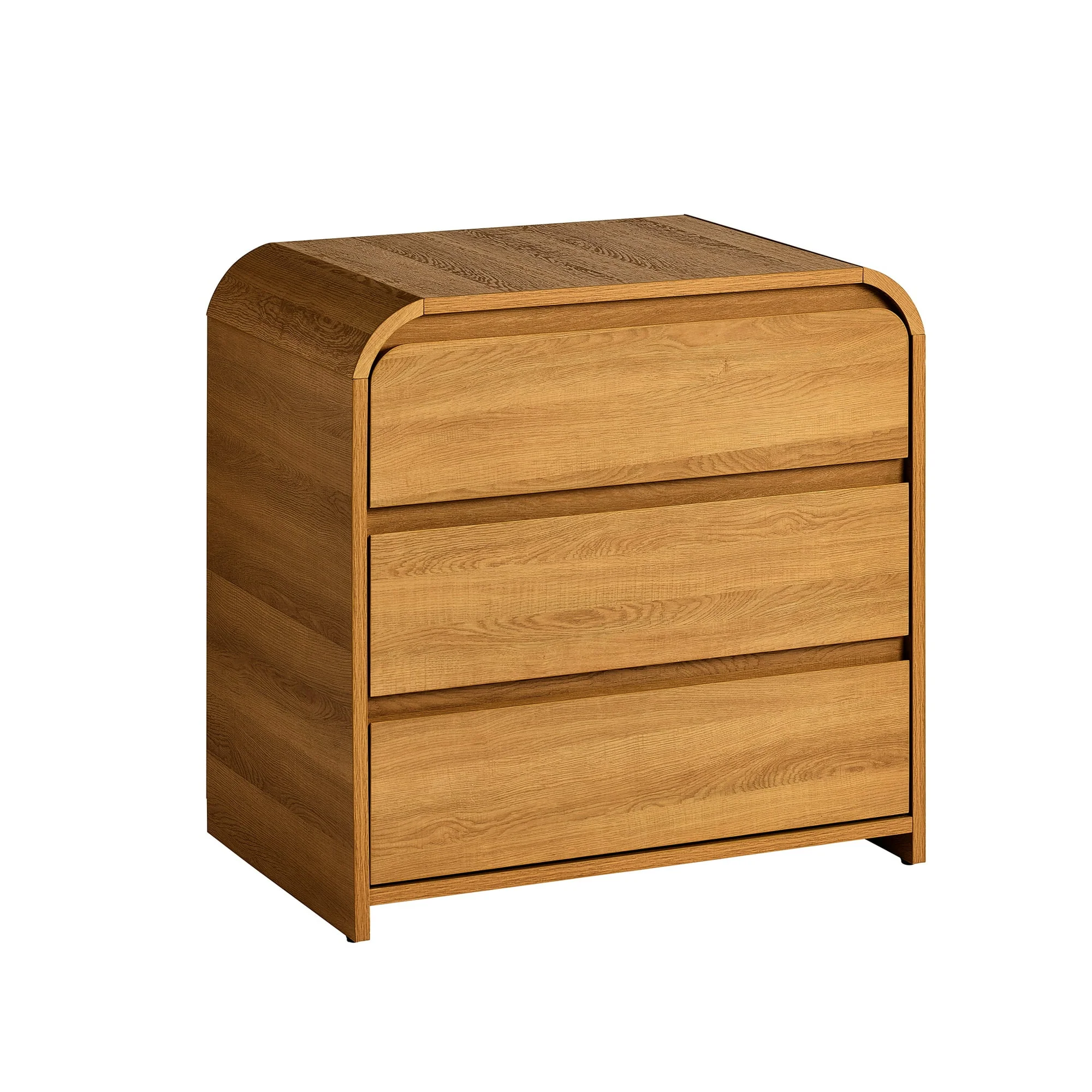 Better Homes & Gardens BHD536249972005 Juliet 3 Drawer Nightstand with USB, Light Honey - Image 2
