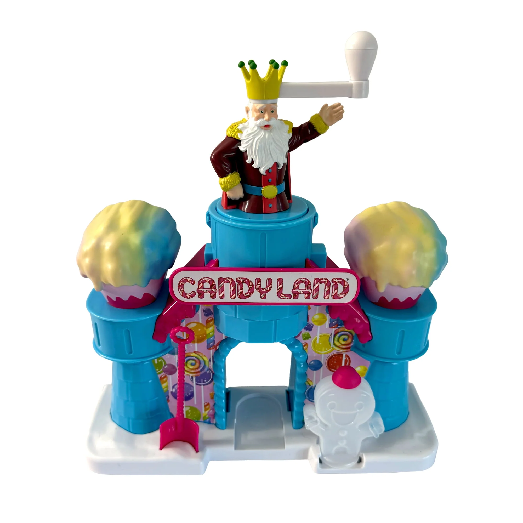 Big Time Toys Candy Land Snow Cone Maker, Kid-Powered Hand Crank, Pink Multi-Color, Includes Blue Raspberry Flavor Packet, 12 in, 1.2 lb, 93115 - Image 2