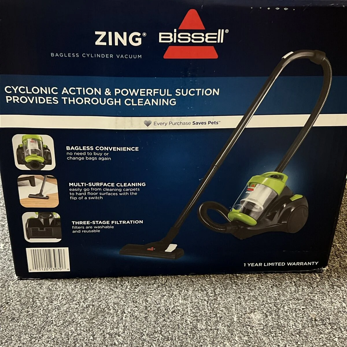 Bissell 2156_8 Zing Bagged Canister Vacuum Green
