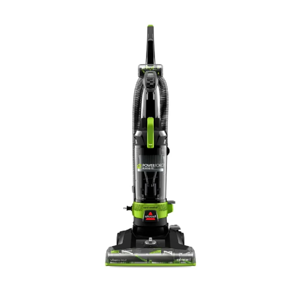 Bissell 3333 Power Force Helix Turbo Rewind Pet Upright Vacuum, Green