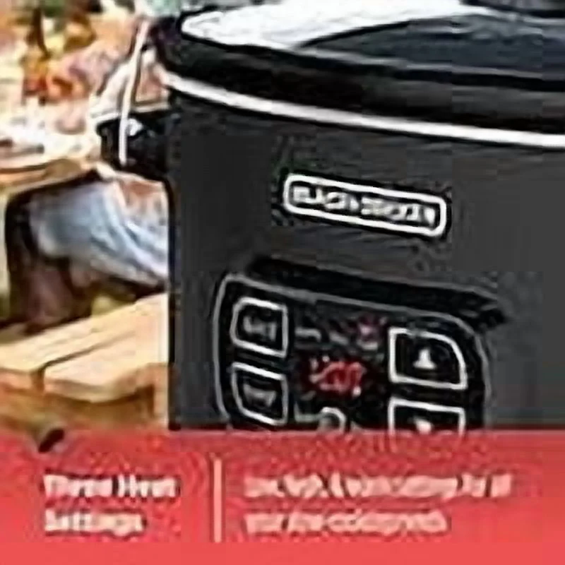 BLACK+DECKER 7-Quart Slow Cooker with Chalkboard Surface, Locking Lid, 3 Heat Settings, Removable Stoneware Crock, SCD4007 - Image 6