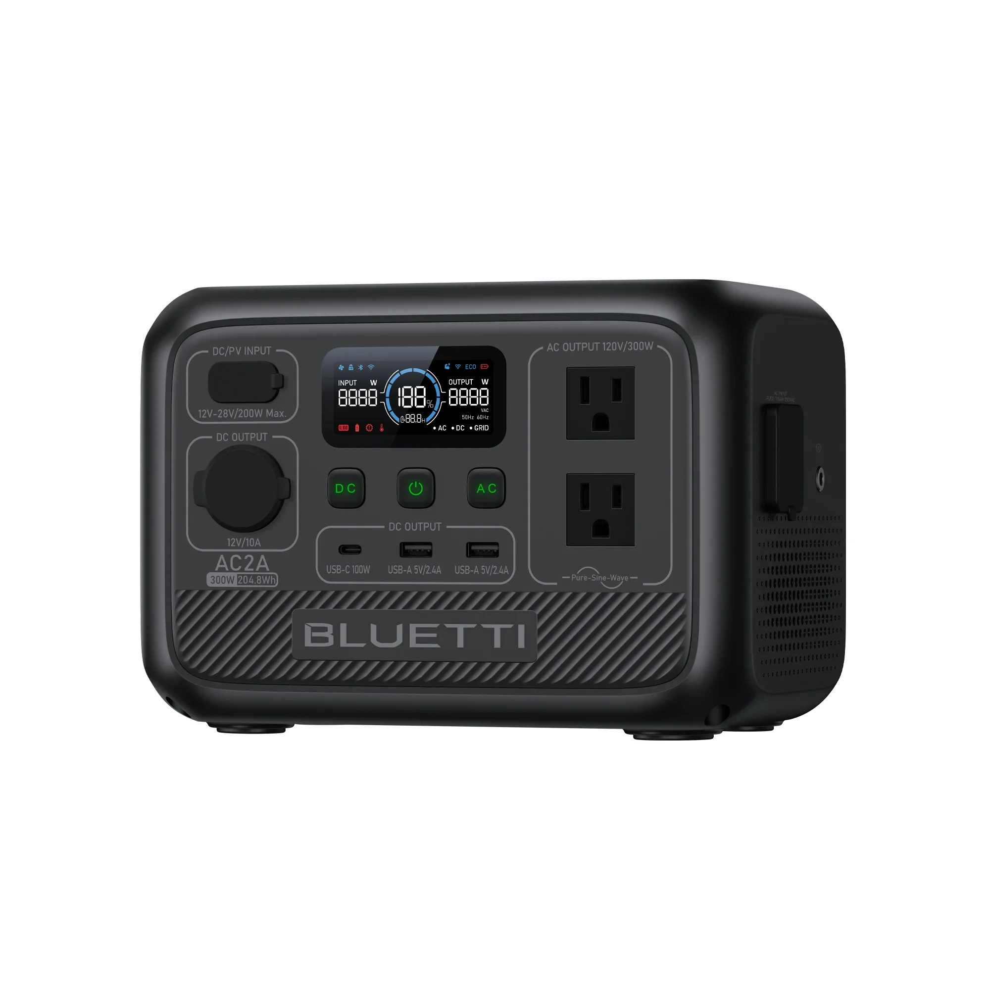 Bluetti AC2A Portable Solar Generator, 204.8Wh LiFePO4 Power Station - Image 2