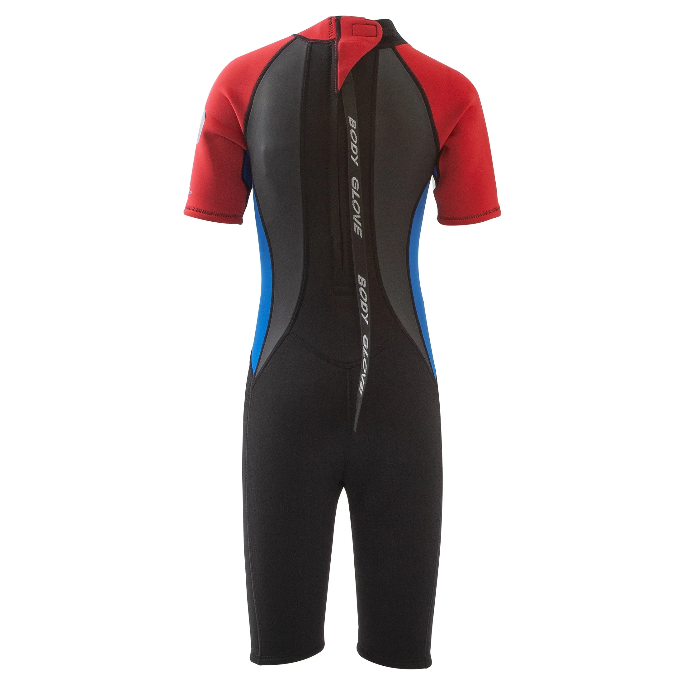 Body Glove Pro3 Junior Shorty Wetsuit 2/1mm Neoprene Back Zip, Red, Size 14 - Image 3