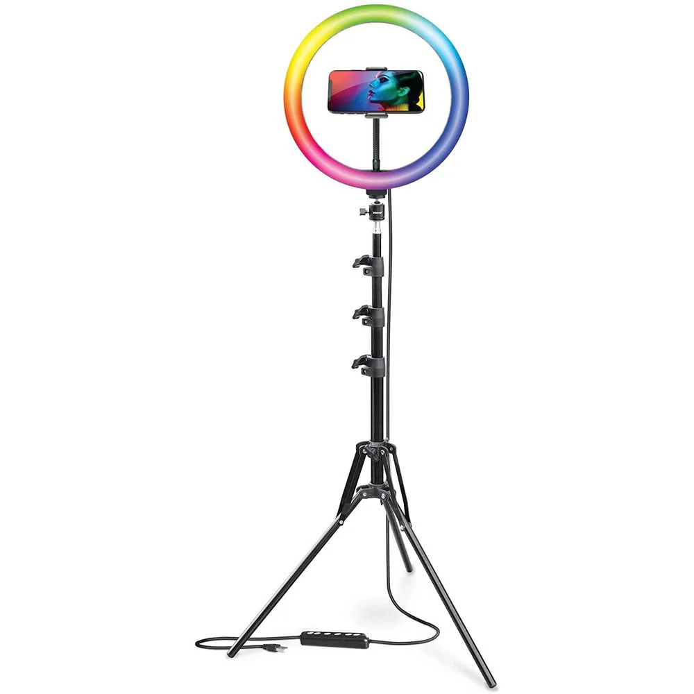 Bower WA-RLSRGB12 12" RGB Ring Light Studio Kit, Black