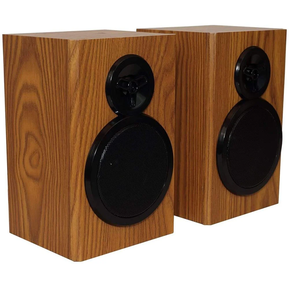 Boytone BT-28SPW Bluetooth Classic Style Record Player Turntable with AM/FM Radio, CD Cassette Player, 2 Separate Stereo Speakers, Walnut - Image 2