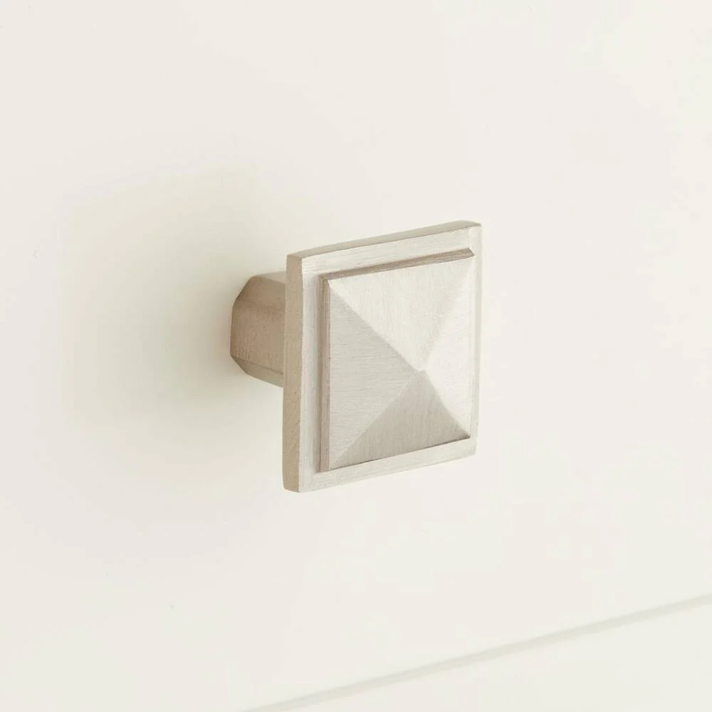 Bresnick Solid Brass Cabinet Knob - Brushed Nickel