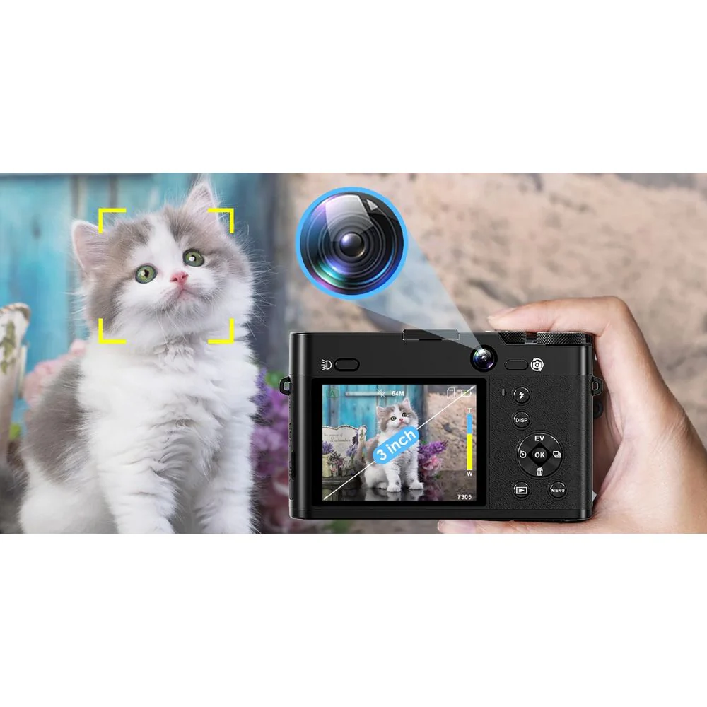 Brewene DC205X 5K 64MP WiFi Dual-Lens Digital Vlogging Camera - Image 2