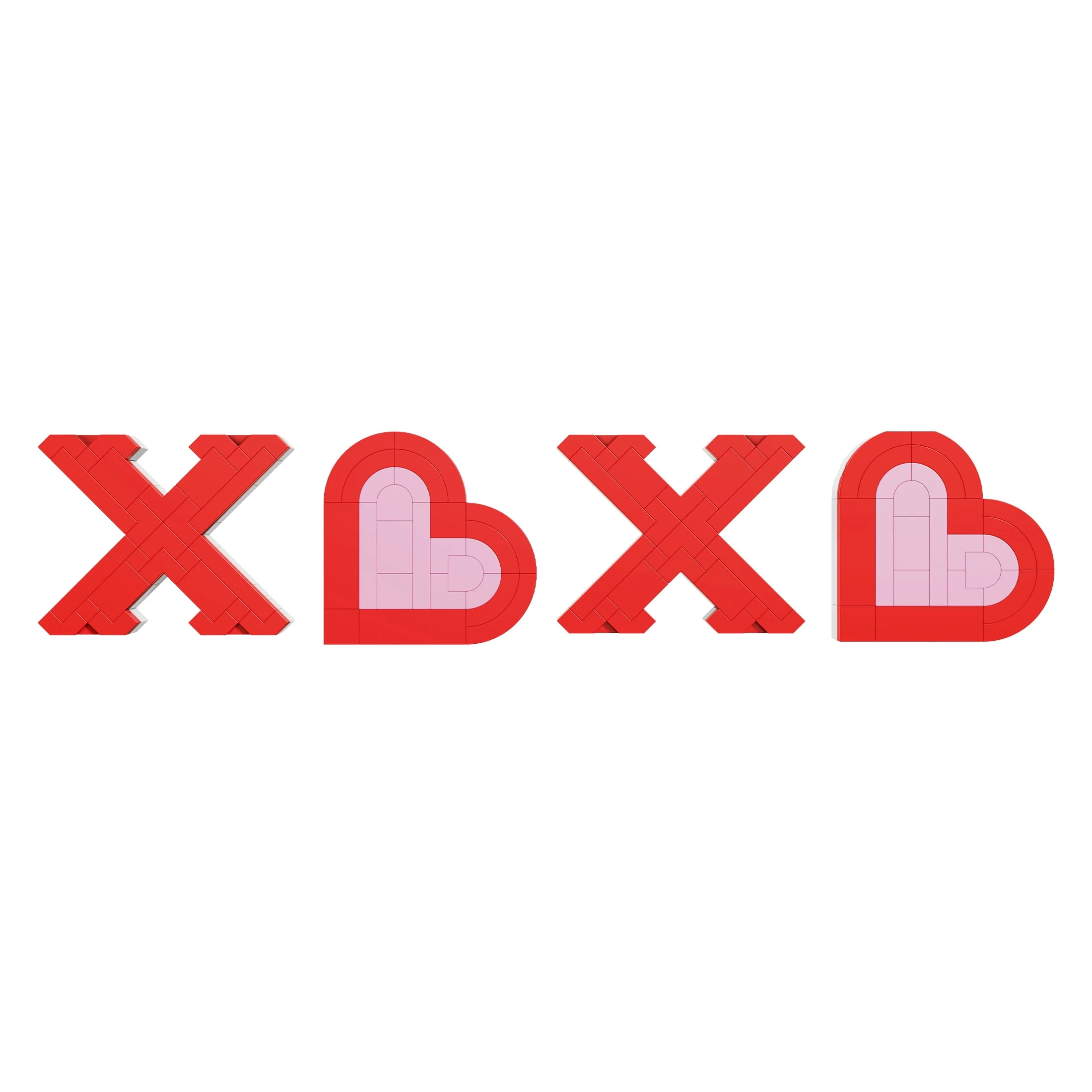 Brickcraft Bricktanicals XOXO Valentines Day Building Set, 244 Pieces, Red Heart Letter Display Decor, Romantic Construction Kit for Couples, Ages 8 and Up, 24L7 - Image 3