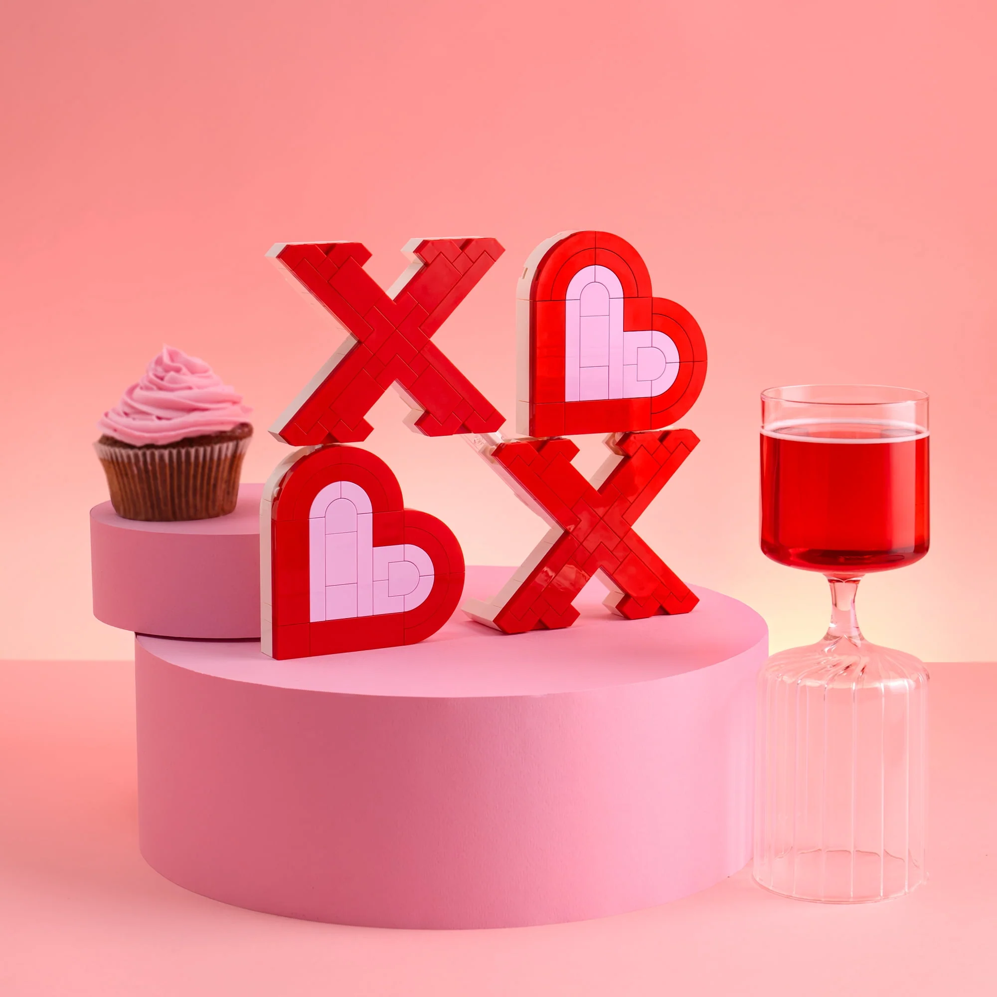 Brickcraft Bricktanicals XOXO Valentines Day Building Set, 244 Pieces, Red Heart Letter Display Decor, Romantic Construction Kit for Couples, Ages 8 and Up, 24L7 - Image 4