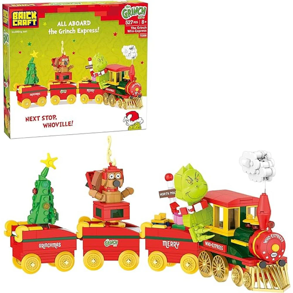 Brickcraft Dr. Seuss The Grinch Who-Express Train Building Bricks Set, 527 Pieces - Image 3