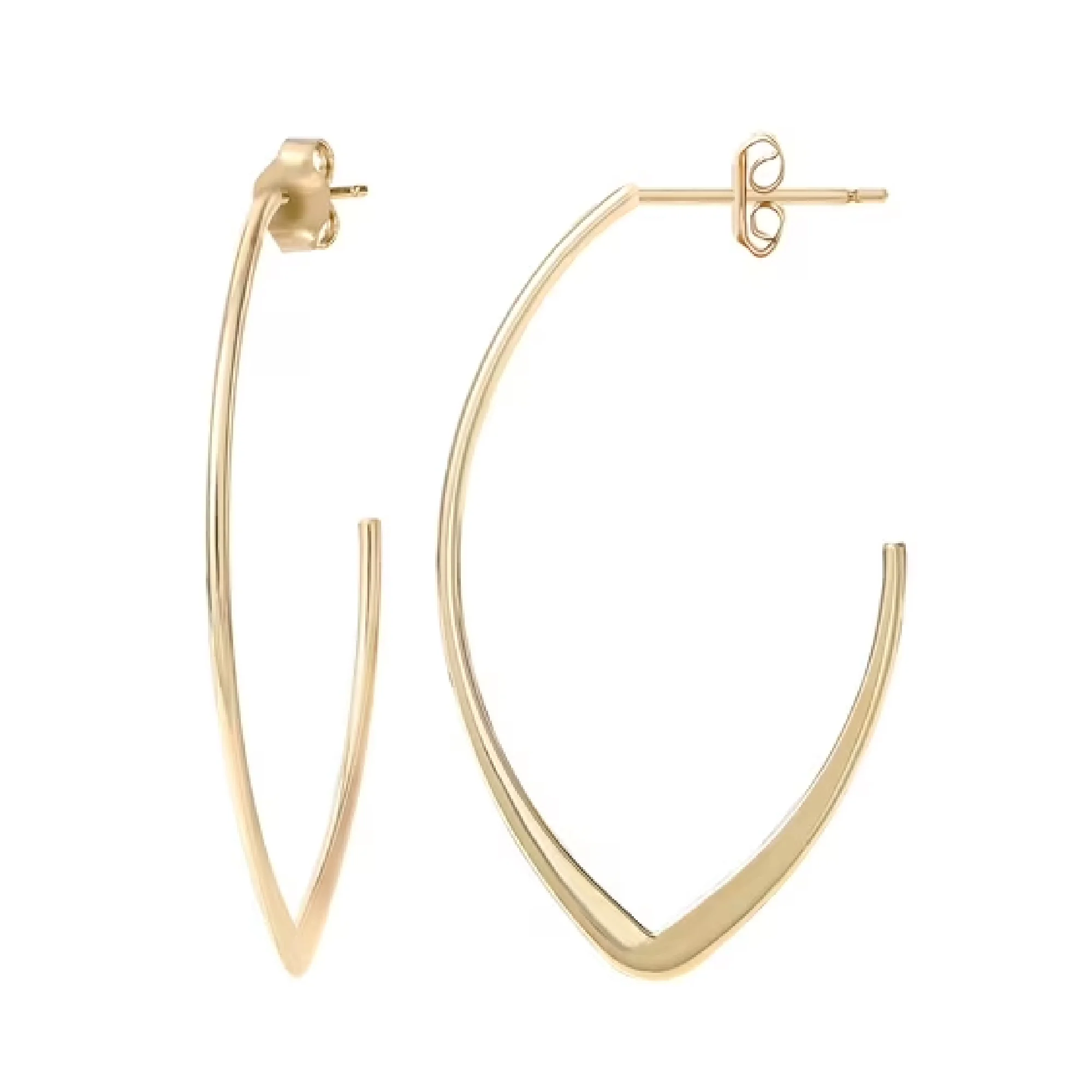 Brilliance Fine Jewelry 14K Yellow Gold Round Hoop Earrings for Women
