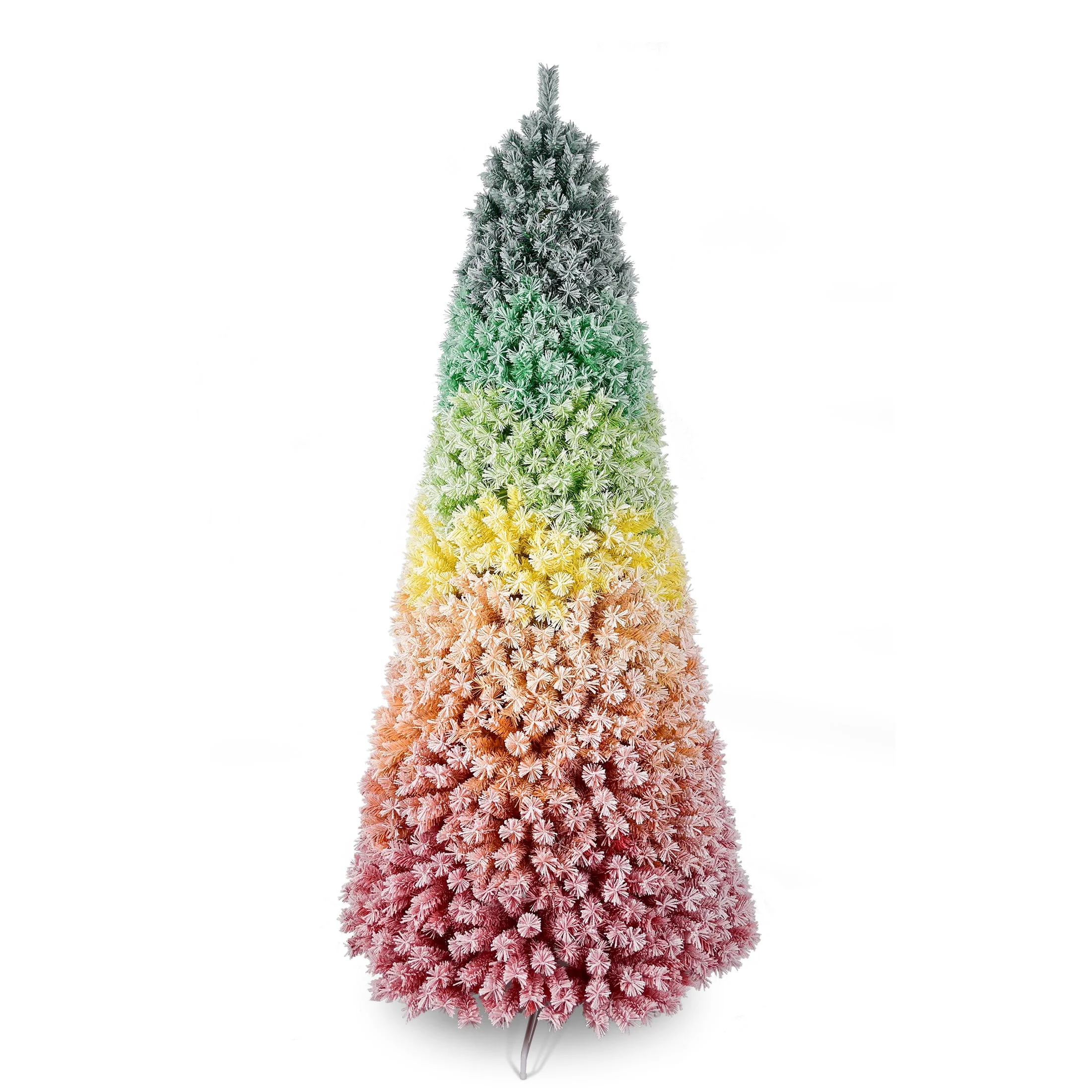 Bringstar IU75T-1927TF 7.5FT Colorful Flocked Artificial Christmas Tree with 1927 Premium PVC Branch Tips