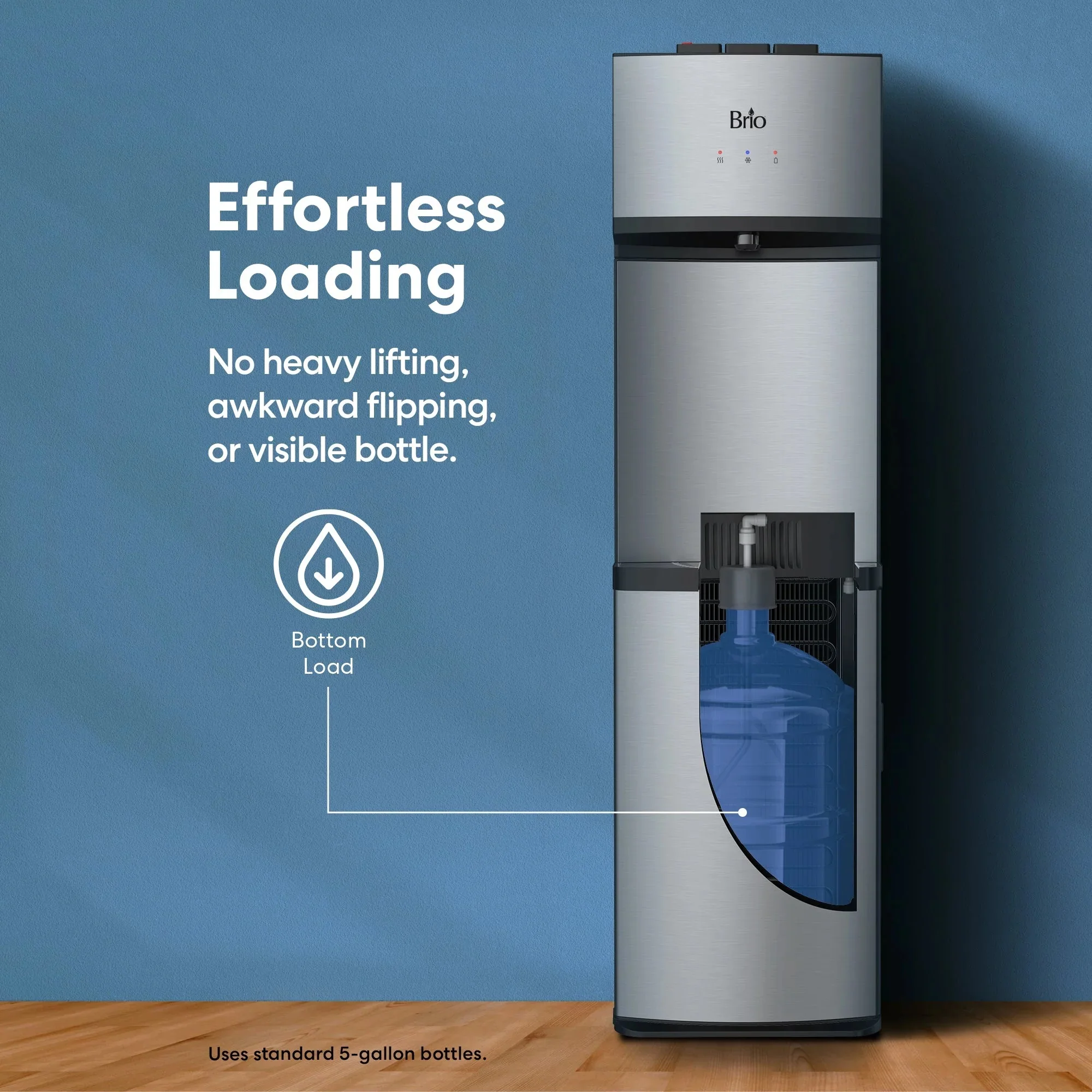 Brio CLBL530SC-W 530 Series Bottom-Load Water Cooler Dispenser - Image 3