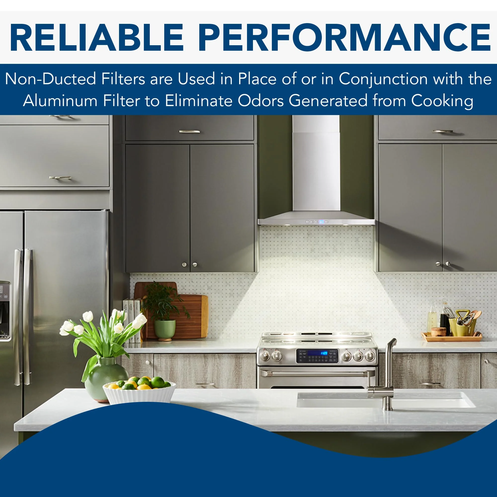 Broan-NuTone Charcoal Replacement Filter Set of 2 for BWP BWS BWT Series Range Hoods