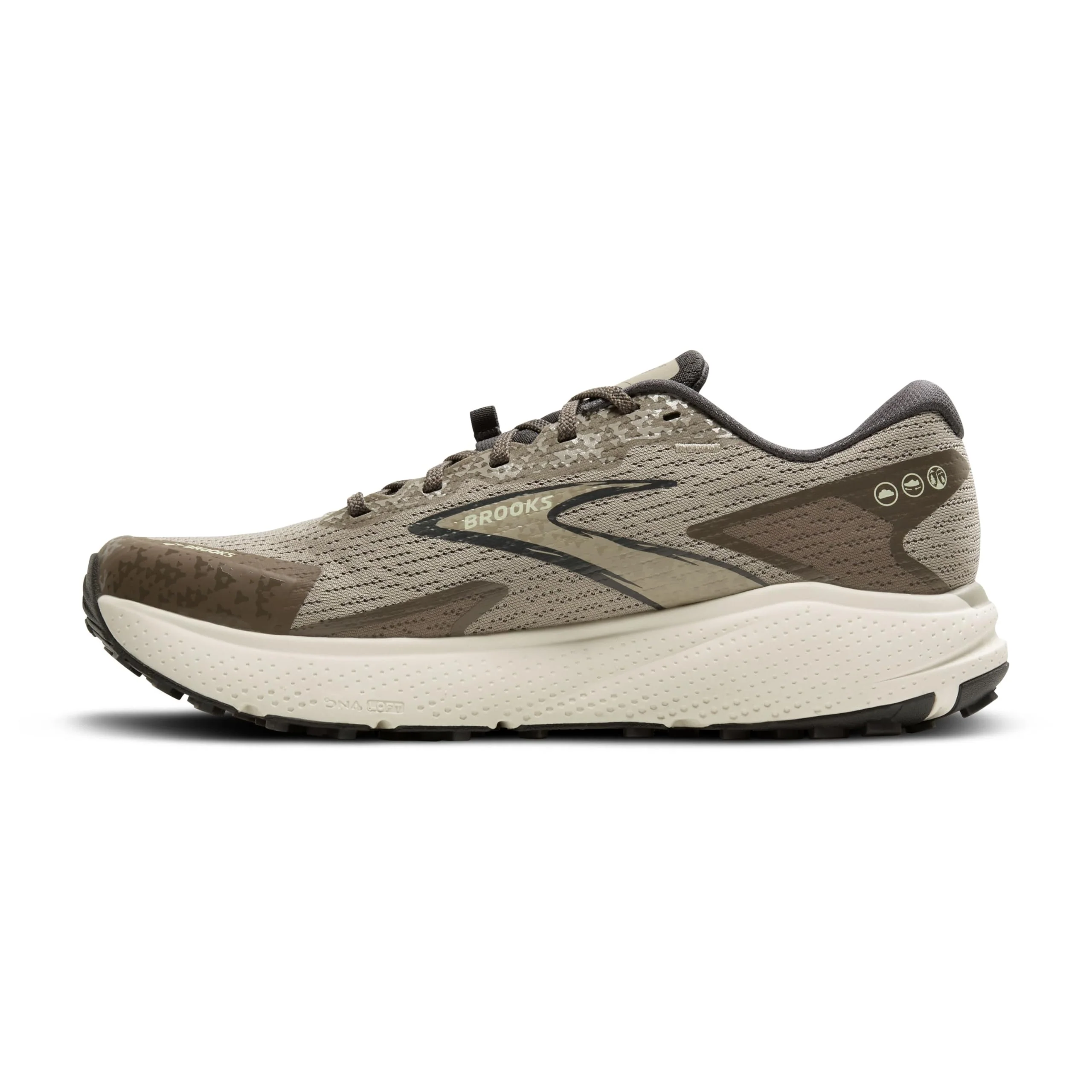 Brooks Divide 5 Trail Running Shoe with Lightweight DNA LOFT v2 Cushioning, London-Fog Falcon Ebony, Men's 10.5 Medium, 110429-262 - Image 5