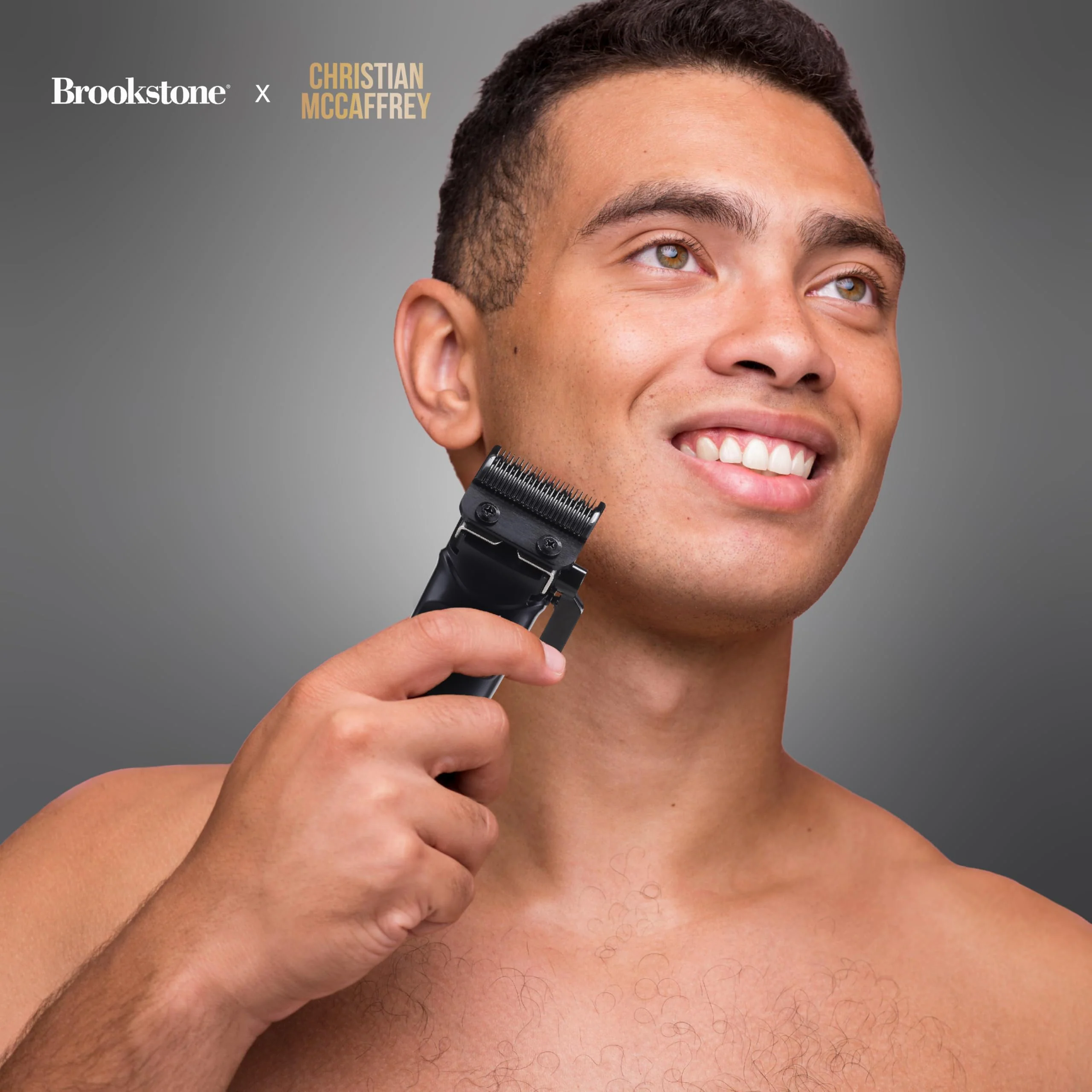 Brookstone Christian McCaffrey Special Edition 5-Head Foil Electric Shaver for Men, Cordless Rechargeable, Black - Image 4