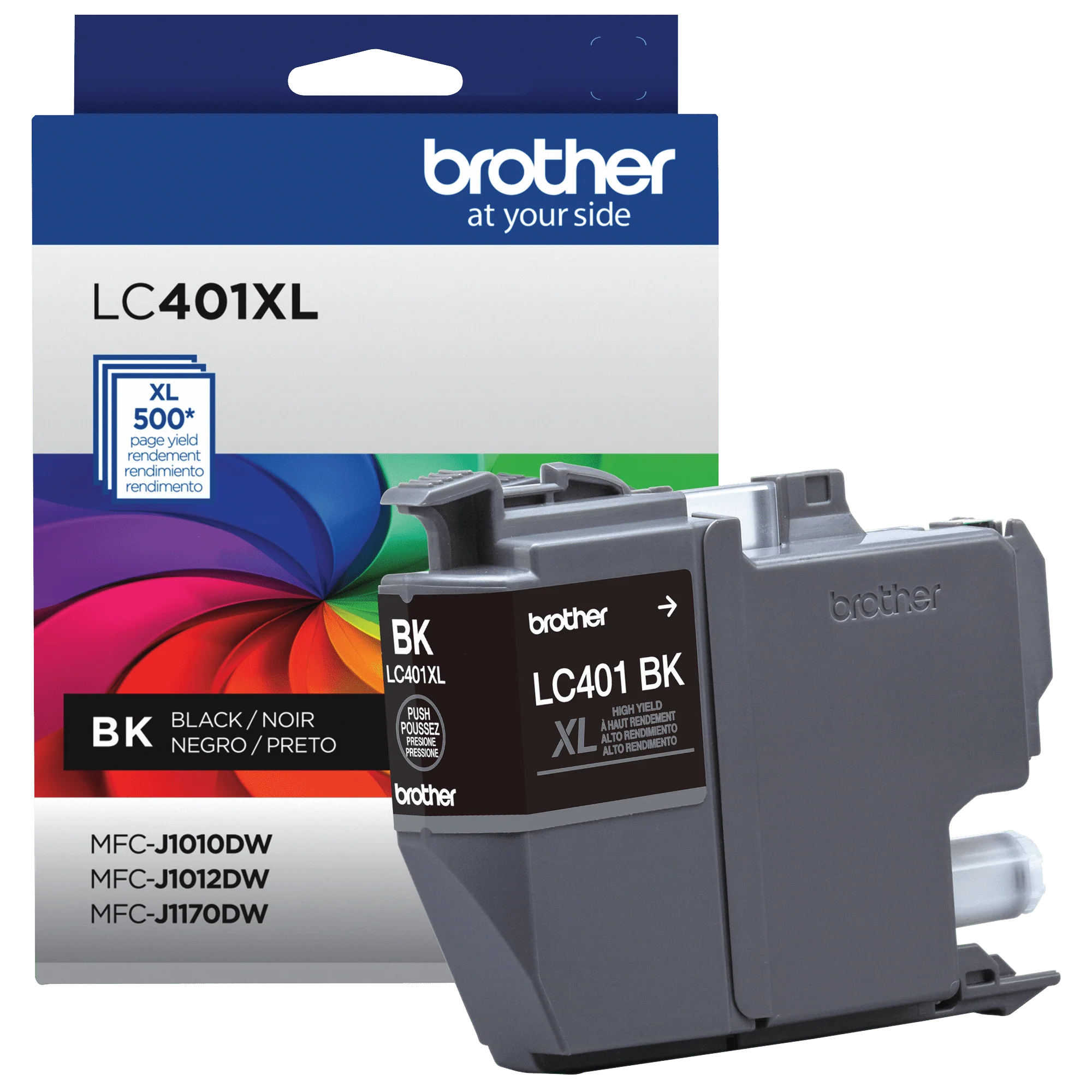 Brother Genuine LC401XLBK High Yield Black Ink Cartridge, 500 Pages, Compatible with Select Brother Color Inkjet All-in-One Printers - Image 2