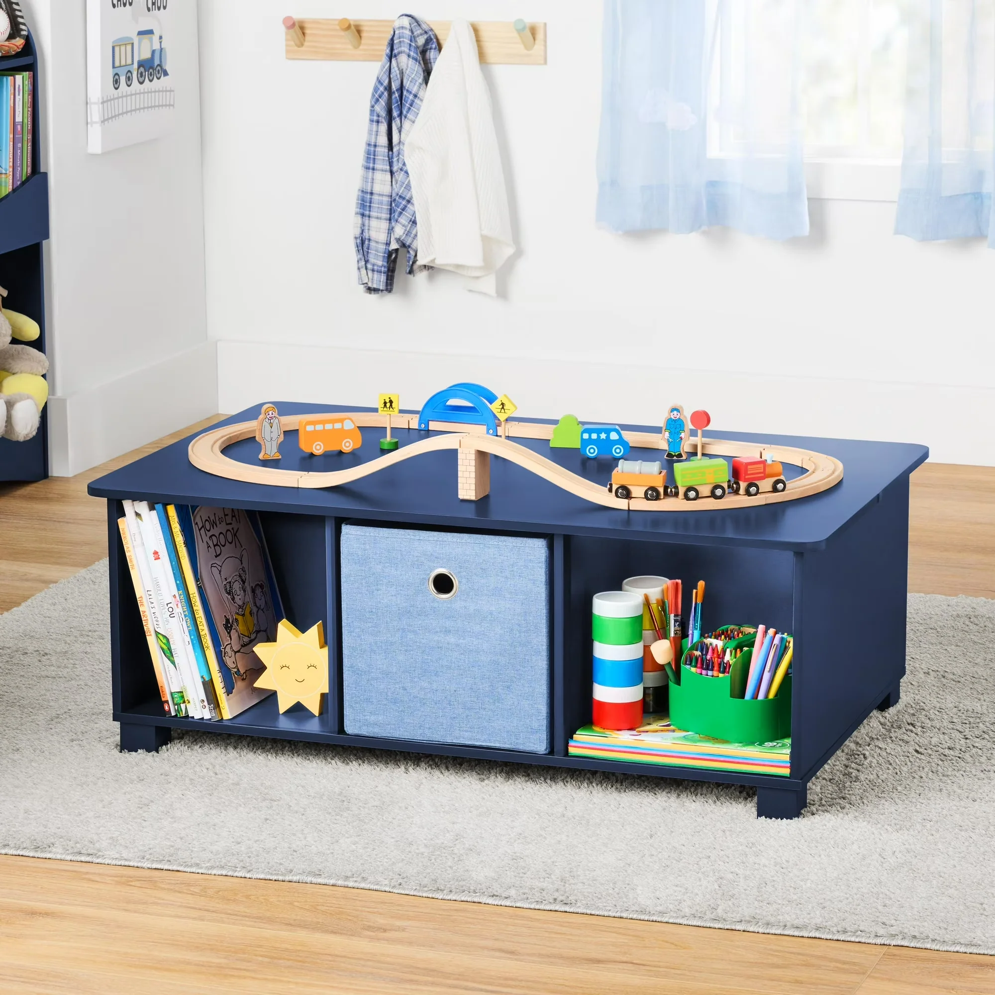 Build Your Own Furniture BY5636118664011 Kids Activity and Cube Storage Table, Navy Blue - Image 3