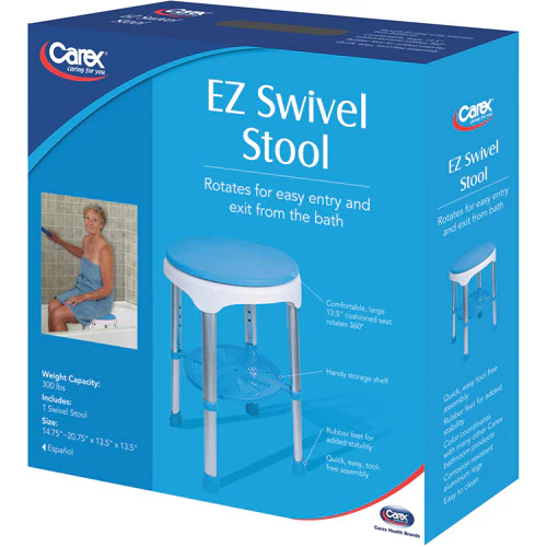 Carex Health Brands FGB61200 0000 EZ Swivel Stool, 7 Pounds - Image 2