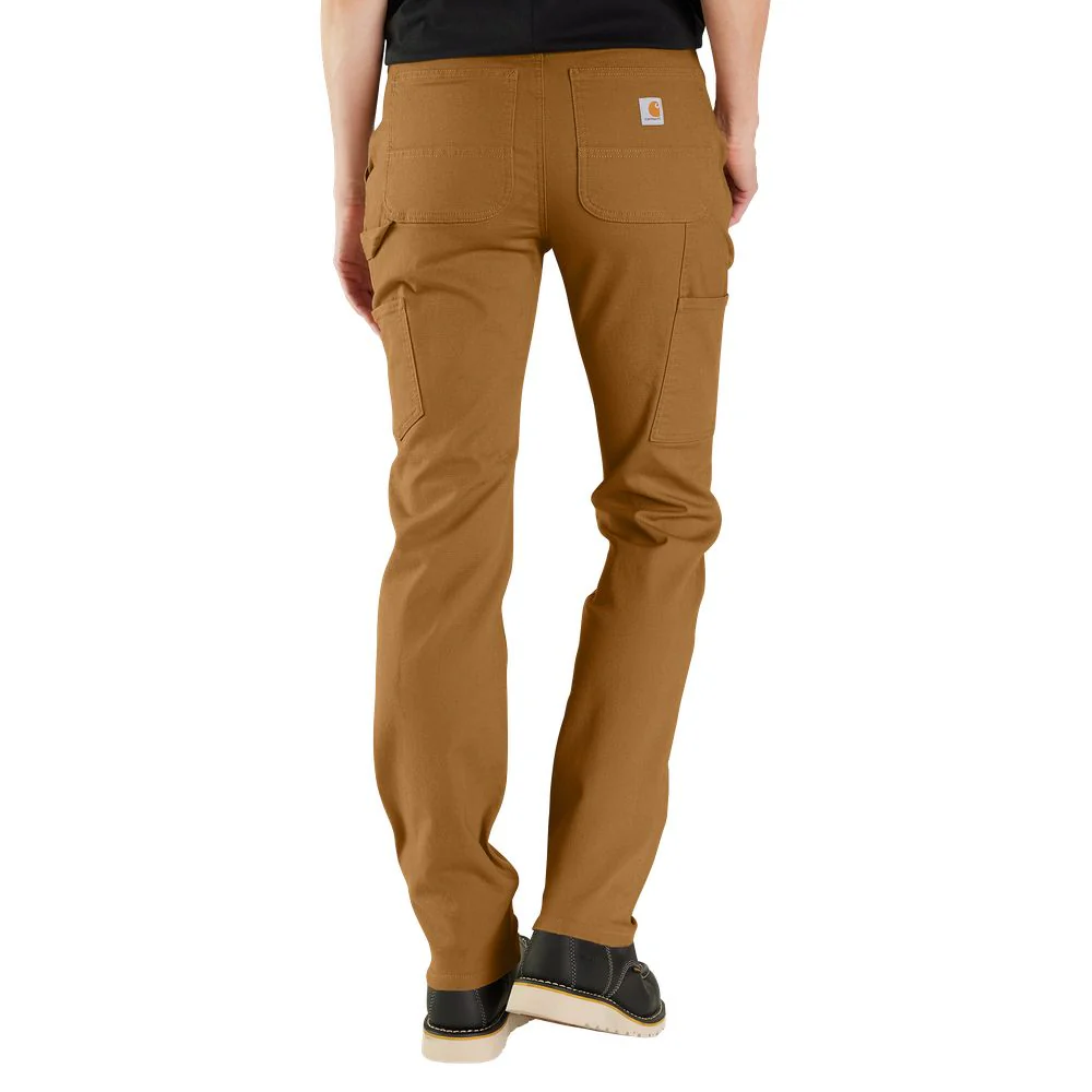 Carhartt 105113-BRN Rugged Flex Relaxed-Fit Straight Canvas Work Pants for Ladies, 0 - Short, Carhartt Brown - Image 5