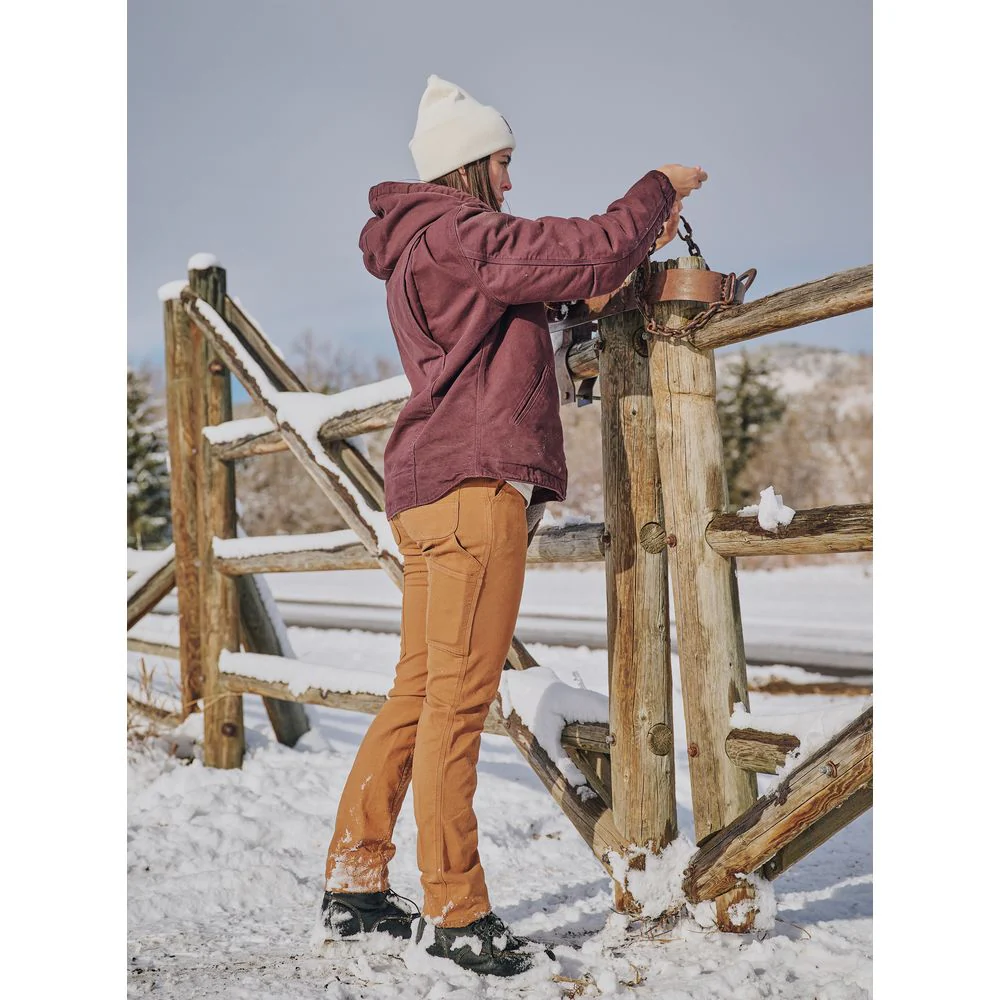 Carhartt 105113-BRN Rugged Flex Relaxed-Fit Straight Canvas Work Pants for Ladies, 0 - Short, Carhartt Brown - Image 8