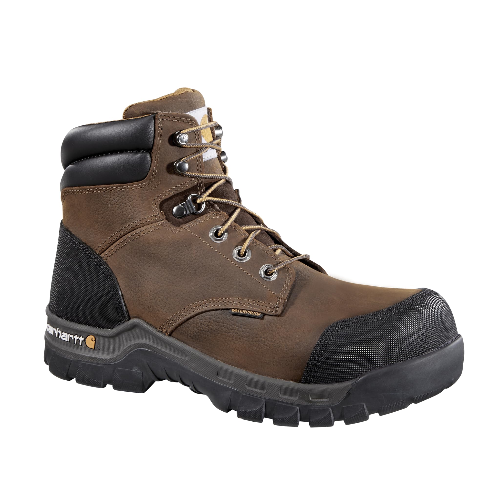 Carhartt 6'' Rugged Flex Waterproof Safety Toe Work Boots for Men - Brown - 14W - Image 3