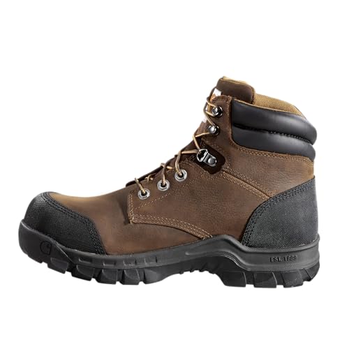 Carhartt 6'' Rugged Flex Waterproof Safety Toe Work Boots for Men - Brown - 14W - Image 5