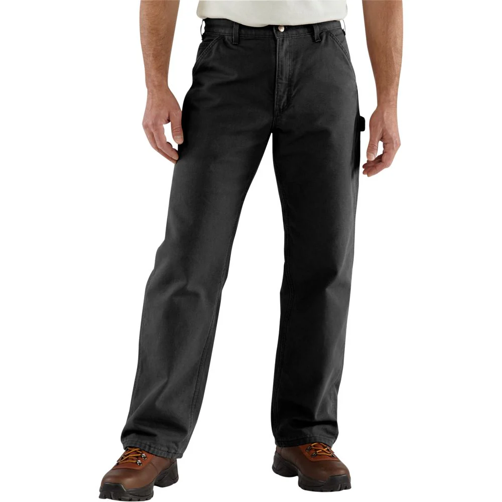 Carhartt Flannel-Lined Duck Dungarees for Men - Black - 32x30