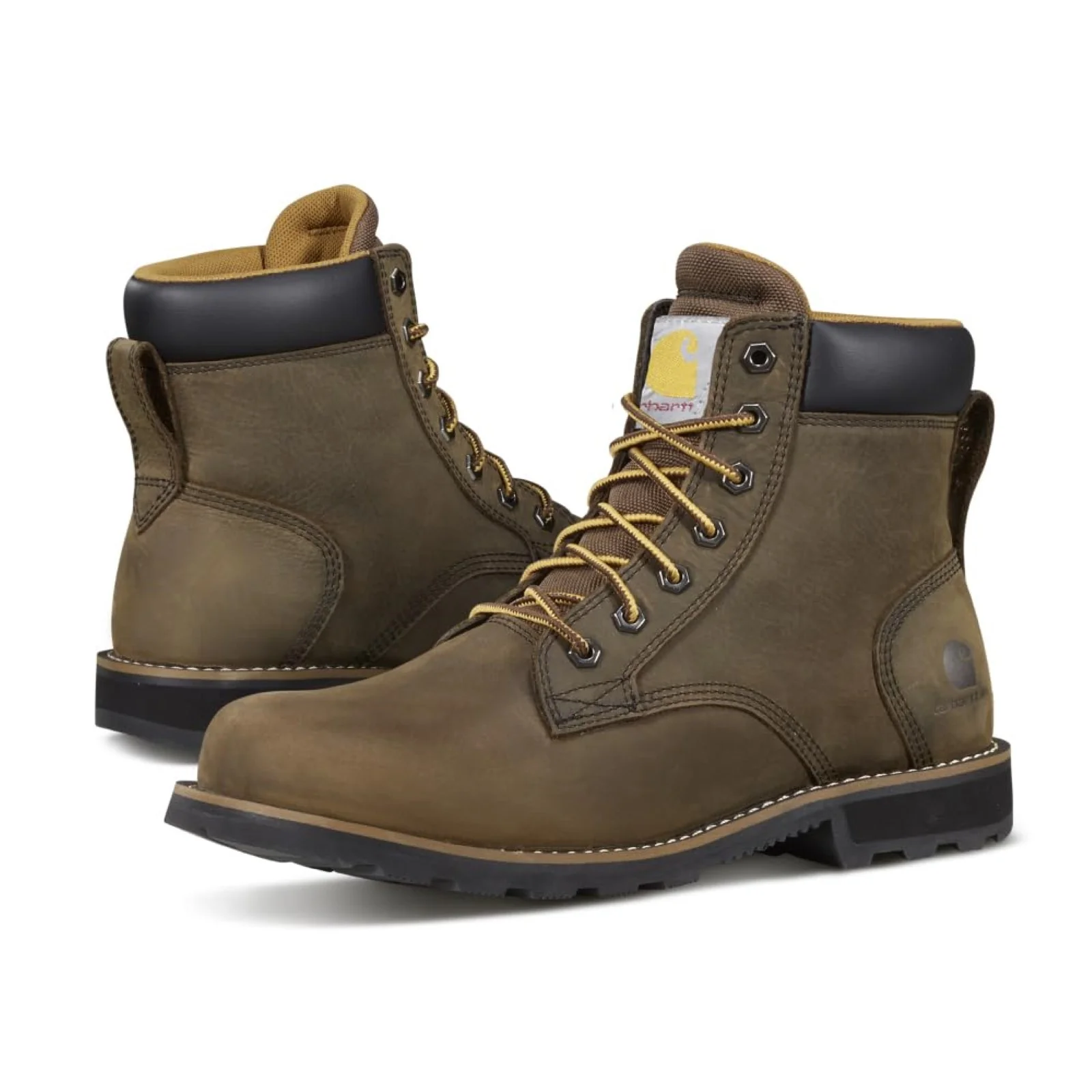 Carhartt FN6165-M Frontier 6" Water-Resistant Work Boots for Men, Size: 12W, Mossy Brown Leather