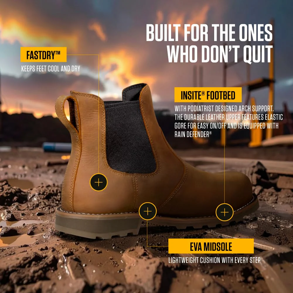 Carhartt Frontier Water Resistant Steel Toe Chelsea Work Boots, Bison Brown Oil Tan Leather, Wide 11, FN5254-M - Image 6