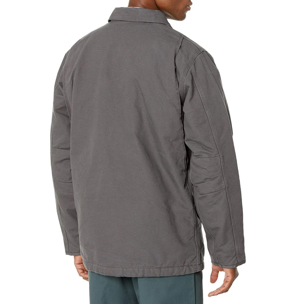 Carhartt Men's Washed Duck Ridge Coat, Sherpa-Lined, Quilted Sleeves, Gravel, Medium, 104293 - Image 4