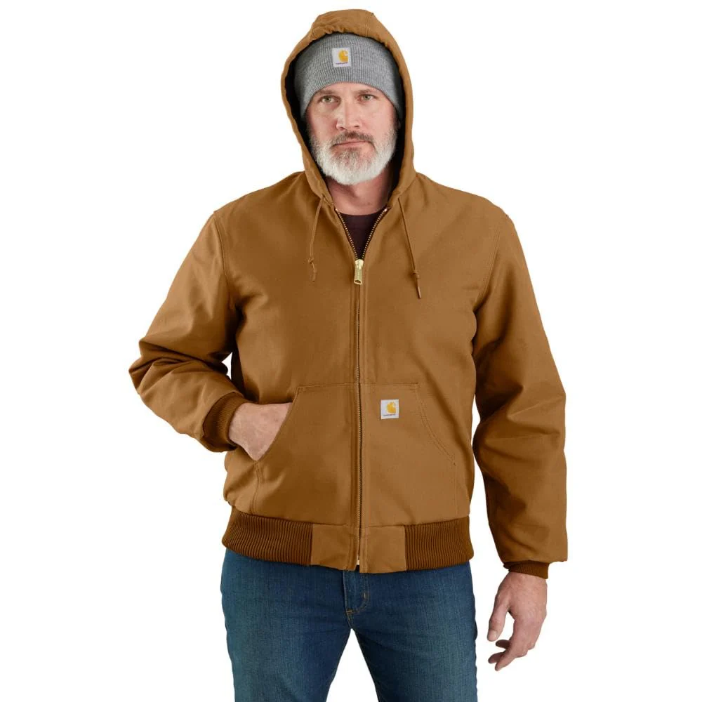 Carhartt Men's J140 Loose Fit Firm Duck Insulated Flannel-Lined Active Jacket, Dark Navy, X-Large, 106673 - Image 3