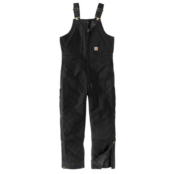 Carhartt Men's Loose Fit Firm Duck Insulated Biberalls with Arctic Weight Insulation, Cordura Reinforced Kick Panels, Black, XX-Large Tall, 106682-BLKT-2XT - Image 3
