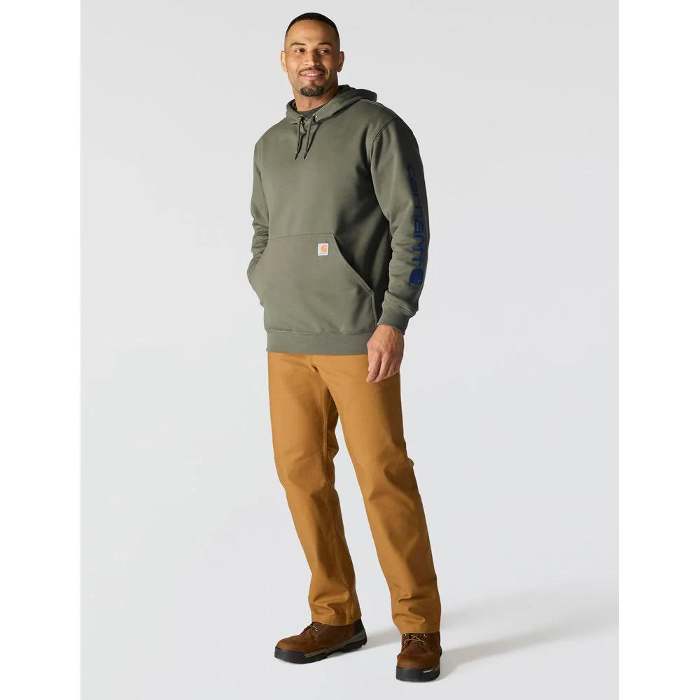Carhartt Men's Loose Fit Midweight Logo Sleeve Graphic Sweatshirt, Dusty Olive, 3XL, K288-DOV - Image 5