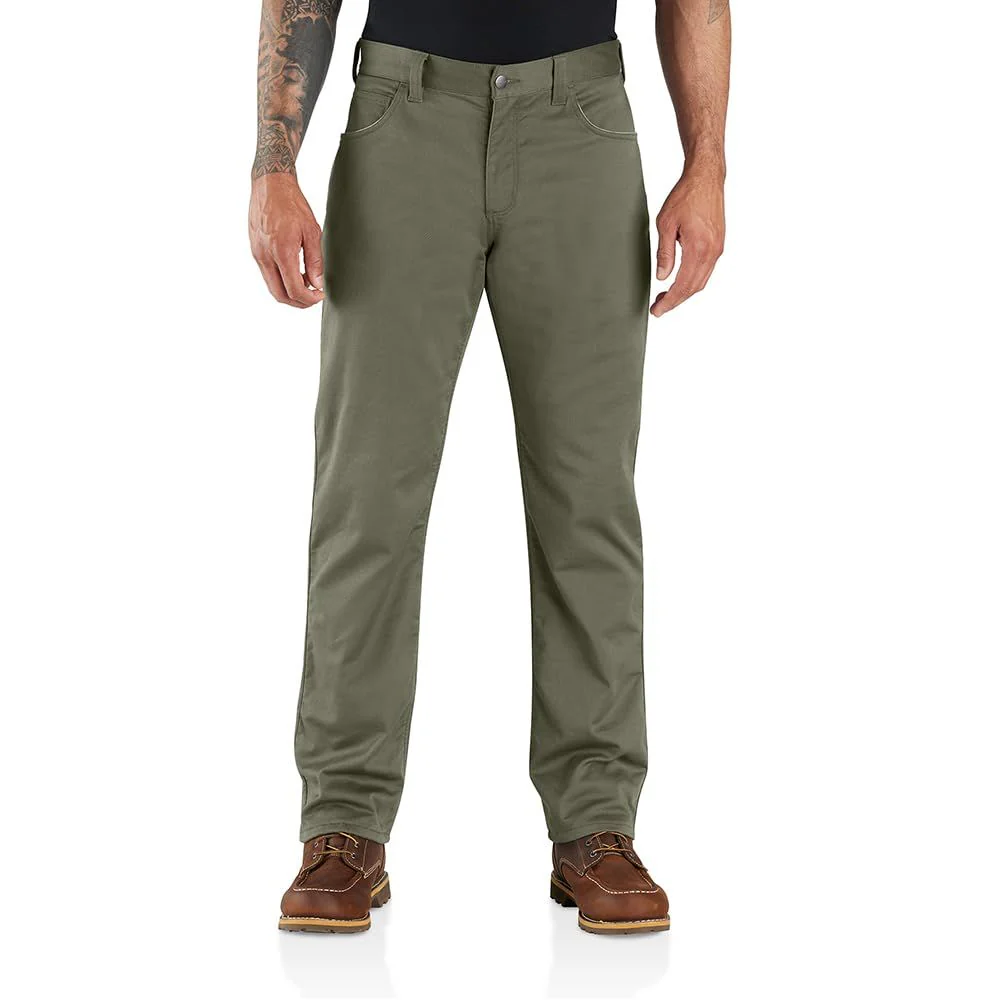 Carhartt Men's Relaxed Straight Force Lined Work Utility Pants, Dusty Olive, 36W x 32L, 106409