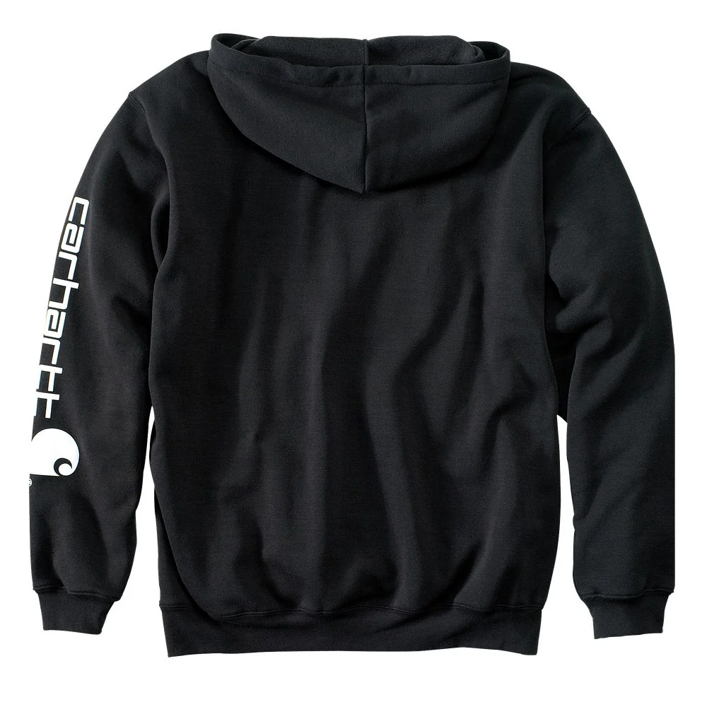 Carhartt Men's Signature Sleeve Logo Hoodie - Black - XL - Image 6