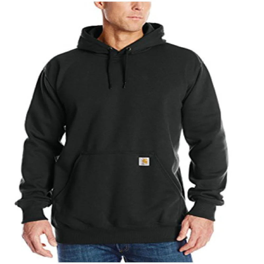 Carhartt Rain Defender Loose-Fit Heavyweight Hooded Long-Sleeve Sweatshirt for Men - Black - 3XL