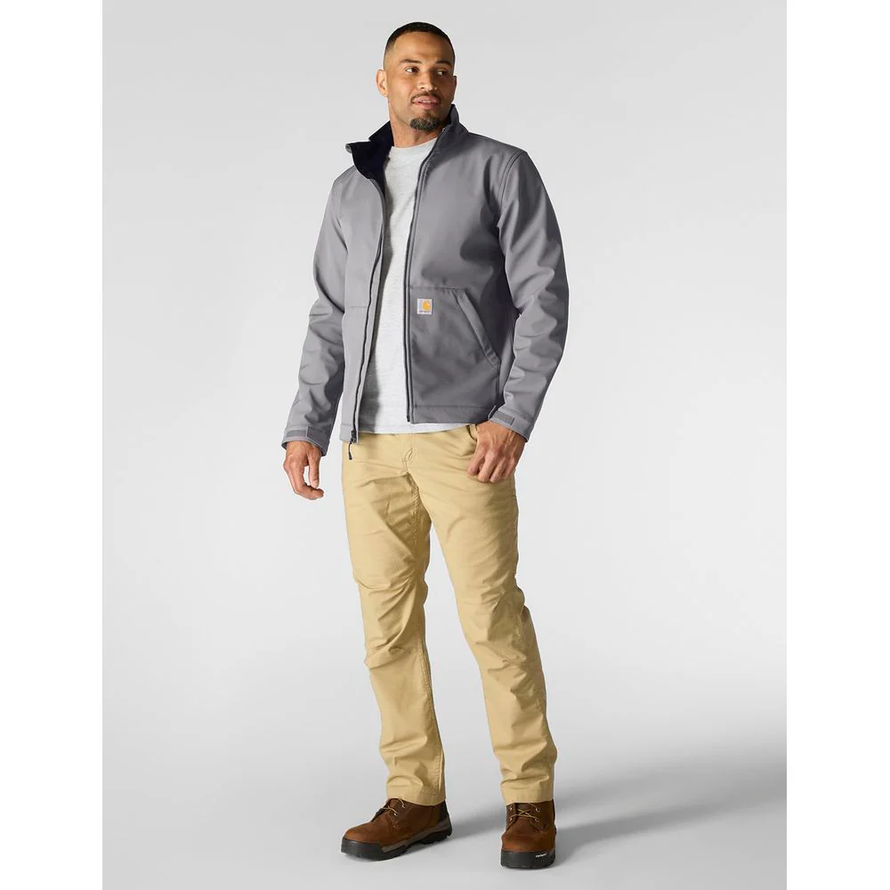 Carhartt Men's Rain Defender Relaxed-Fit Softshell Jacket Steel L - Image 3
