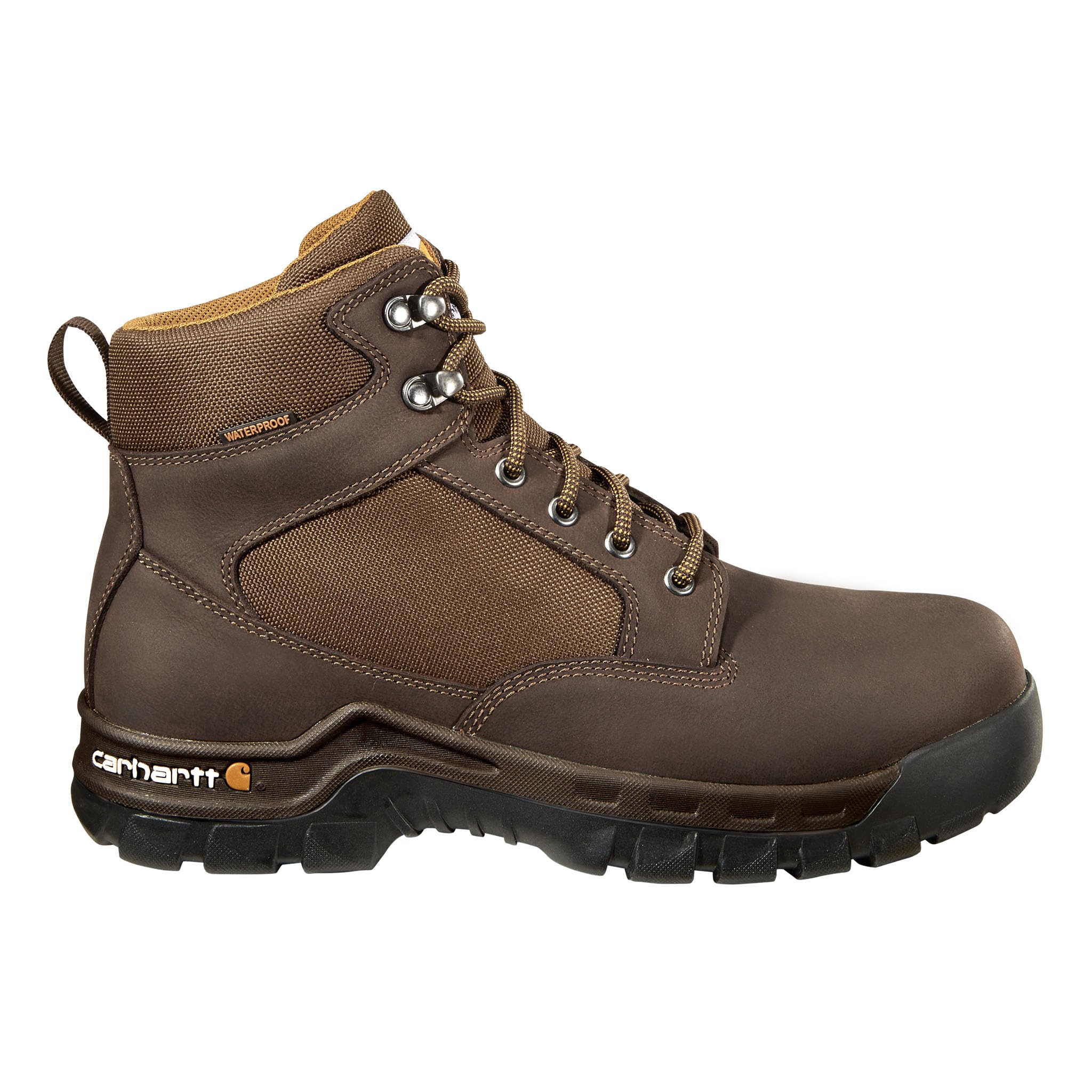 Carhartt Rugged Flex 6" Waterproof Soft Toe Work Boots, Chocolate Brown Oil Tanned Leather, Wide 7.5, FF6013-M